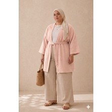 Cng Moda Büyük Beden Müslin Kimono