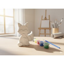 Özgürce El Yapımı Taştozu Tilki Figürü Boyama Seti, Hobi ve Sanat Için Kreatif Set