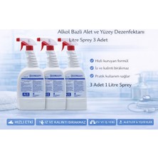 Norino Alkol Bazlı Alet ve Yüzey Dezenfektanı 1 Litre Sprey 3 Adet