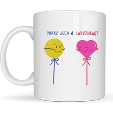 Norino Model 21 – You’re Such A Sweetheart Tasarımlı Porselen Kupa - Arkadaşa Sevgiliye Özel Tatlı Mesajlı Kupa