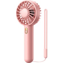 Warmco K30 Taşınabilir Şarjlı Mini El Vantilatörü 1800MAH 3 Kademeli Standlı Soğutucu Fan Pembe
