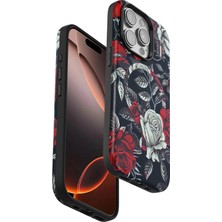 Muratech Onegif Iphone 14 Pro Max Flower Series Magsafe Kapak - Siyah