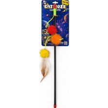 Catmozz Premium 3'lü Simli Ponpon Olta 45 cm