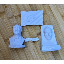 Özgürce Türk Bayrağı ve Atatürk Heykeli Boyama Seti, 6 Renk ve Fırça ile Hobi Keyfi