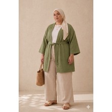 Cng Moda Büyük Beden Müslin Kimono