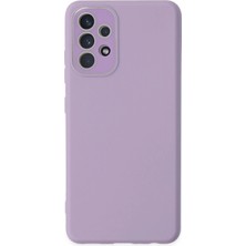 Newface Muratech New  Galaxy A33 5g Kılıf Lansman Glass Kapak - Lila