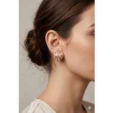 Tılsım Accesories Kalp Küpe Gold