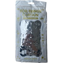 Butik Kutlama Atölyesi Parlak Metalize Gümüş Arka Plan Perdesi