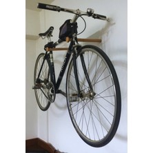 Özgürce 2'li Kapaklı Ahşap Bisiklet Askısı, Duvara Monte, Şık ve Pratik Tasarım