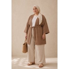 Cng Moda Büyük Beden Müslin Kimono