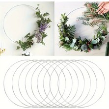 Özgürce 35 cm Metal Çember, Galvanizli, Dekoratif Kapı ve Duvar Süsü