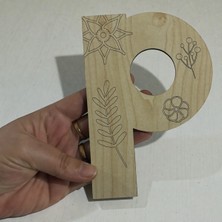 Özgürce Kişiye Özel Çiçekli Ahşap Harf, Dekoratif ve Kendin Yap, 15-30 cm