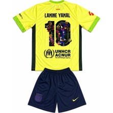 Rodak Spor Lamine Yamal 10 Barcelona Özel Tasarım Resimli Şortlu Çocuk Forması