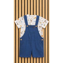 NerKids Erkek Çocuk Indigo Salopet Takım