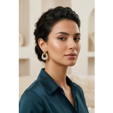 Tılsım Accesories Çelik Küpe Zirkon Taşlı