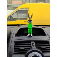 Özgürce Yeşil Bugs Bunny Oto Torpido Süsü, Eğlenceli ve Şık Tasarım