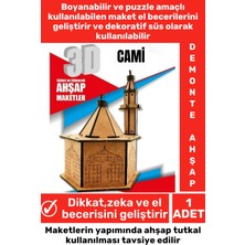 Özgürce 3D Görsel Zeka Geliştirici Boyanabilir Puzzle Dekoratif Ahşap Oyun