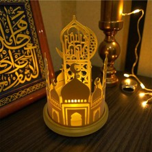 Özgürce Şık Altın Renk Dekoratif Ramazan Süsü ve Feneri, Kendin Yap Seti