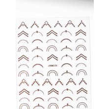 Özgürce Bronz 3D Tırnak Yapışkanı Evde Kendin Yap Stiker Tırnak Uygulaması