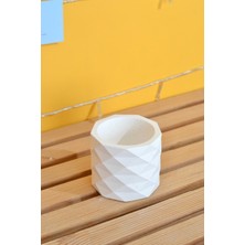 Özgürce Boyamaya Hazır Geometrik Beton Saksı, Kendin Yap Ev Dekorasyonu