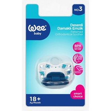 3 Adet Wee Baby Desenli Damaklı Emzik No:3