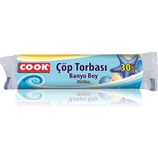 3 Adet Cook Çöp Torbası Banyo Boy Okyanus Kokulu 30'lu