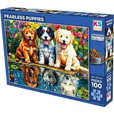 4 Adet Ks Games Fearless Puppies Puzzle 100 Parça 31503