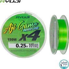 Ryuji Aji Game X4 Ip Misina 150MT Pe 0.25 0.03MM 2.5kg A.yeşil