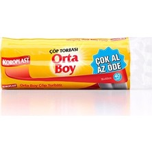 2 Adet Koroplast Orta Boy 40'lı Çöp Torbası 55 x 60 cm