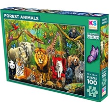 2 Adet Ks Games Forest Animals Puzzle 100 Parça 31504
