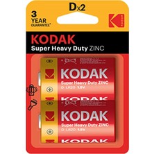 4 Adet Kodak Çinko Karbon Büyük Boy 2'li
