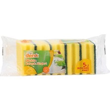 2 Adet  Denk Oluklu Bulaşık Süngeri 5'li