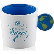 3 Adet  The Mia Dünya Kulplu Seramik Kupa 450 cc