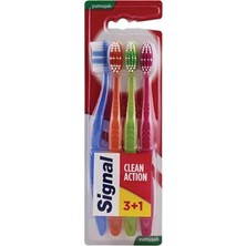 4 Adet Signal Diş Fırçası Clean Action 3+1