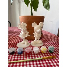 Özgürce 10 cm 3D Sevgililere Özel Figür Boyama Seti Dıy Hobi Kiti