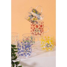 2 Adet  Arow Winsome Kulplu Cam Bardak 6'lı 100 ml