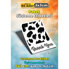 Sb Store Teşekkür Etiketi Thank You Ambalaj Hediye Süsleme Etiketi Model 179 - 95 Adet 5cm
