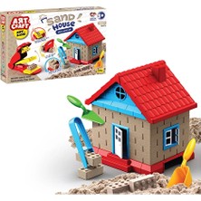 4 Adet Dedeart Craft Inşaat Kinetik Kum Ev Seti 750 Gr.