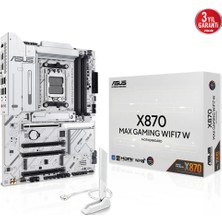 Asus X870 Max Gamıng Wıfı 7  Amd Anakart Beyaz