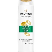 4 Adet   Pantene Güçlü Parlaklık 3+1 400 ml Şampuan