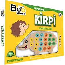 3 Adet Bee Smart Ahşap Kirpi Bul Tak Eğitici Oyuncak