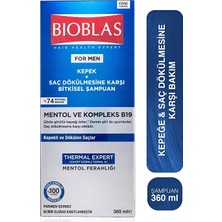 4 Adet Bioblas Men Şampuan 360 ml Kepeğe ve Saç Dökülmesine Karşı Etkili