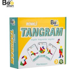 3 Adet Bee Smart Ahşap Renkli Tangram Oyunu