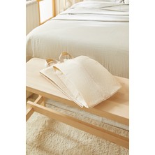 Ocean Home Textile 2'li Bej Balıksırtı Ayakkabı Düzenleyici Taşıma Çantası Seti 22 x 40 x 9 cm