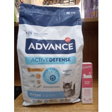 Advance Kitten Yavru Tavuk Etli Kedi Maması 3 Kg+Crocus Kedi Kitten Malt Macunu 100 Gram