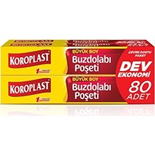 3 Adet  Koroplast Buzdolabı Poşeti Büyük Dev Ekonomi 80'li