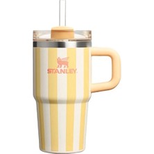 2 Adet Stanley The Quencher H2.0 Flowstate Tumbler Pipetli Termos Butter Cabana Gloss 0.6 Litre