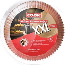 4 Adet   Cook Airfryer Pişirme Kağıdı Xxl 25 Adet