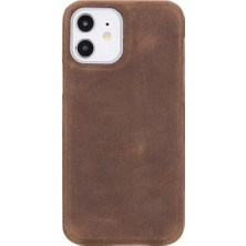 Bouletta Apple iPhone 12 Pro Uyumlu Deri Arka Kapak F360 G2 Antik Kahve