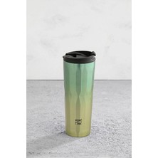 4 Adet   Hometime Diamond Termos Bardak 500ML Gold Yeşil